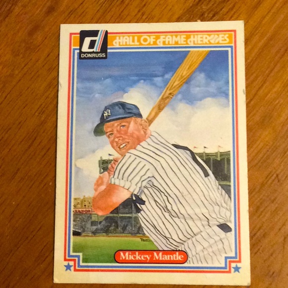 Vtg 1983 Mickey Mantle Hall of Fame Heroes Card. - Picture 1 of 3